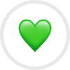 Icône cœur vert emoji.